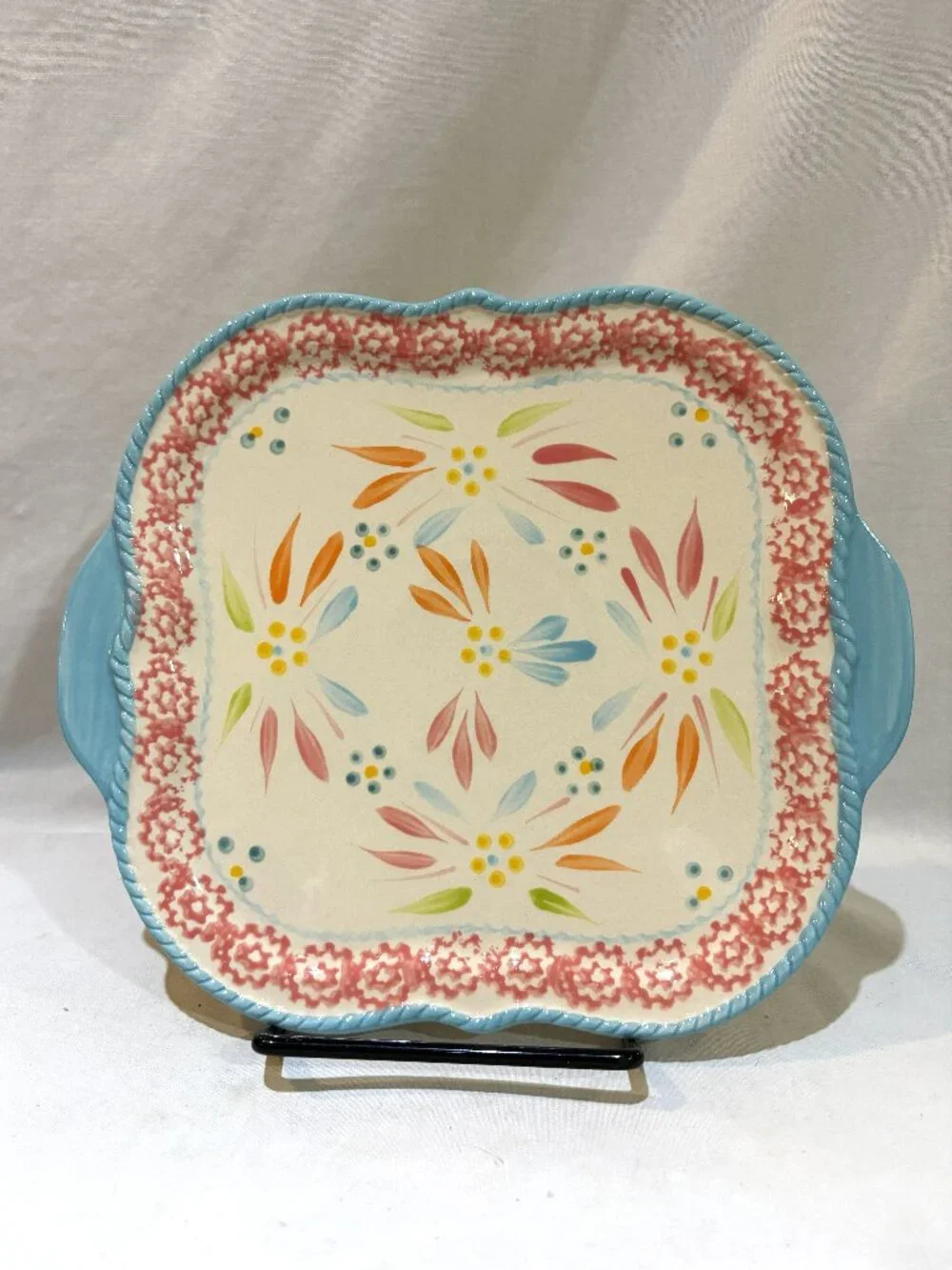 Temptations by Tara Old World Springfetti Square Tray Platter